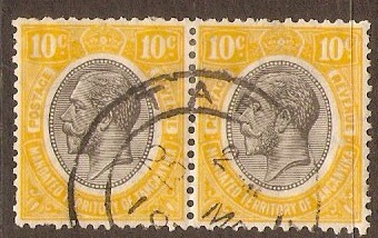 Tanganyika 1927 10c Yellow. SG94.